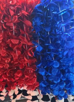 Graduation Lei Red and Blue