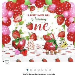 Berry First Birthday Table Covers And Backdrop