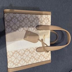 Kate Spade Flower Jacquard Stripe Small Tote Bag