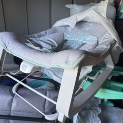 Ingenuity Keep Cozy 3-in-1 Vibrating Infant & Toddler Baby Bouncer and Rocker Chair, Multicolor
