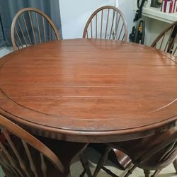Solid Wood Kitchen Table 6 Chairs