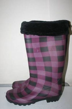 J2 Stars Women's Rubber Boots, Purple/Black Size: 10 US/41 EUR