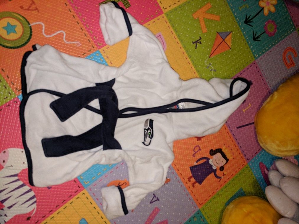Seahawks robe. Size 0 to 9 months