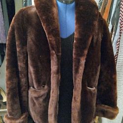 Soft Plush Faux Fur Jacket, Small