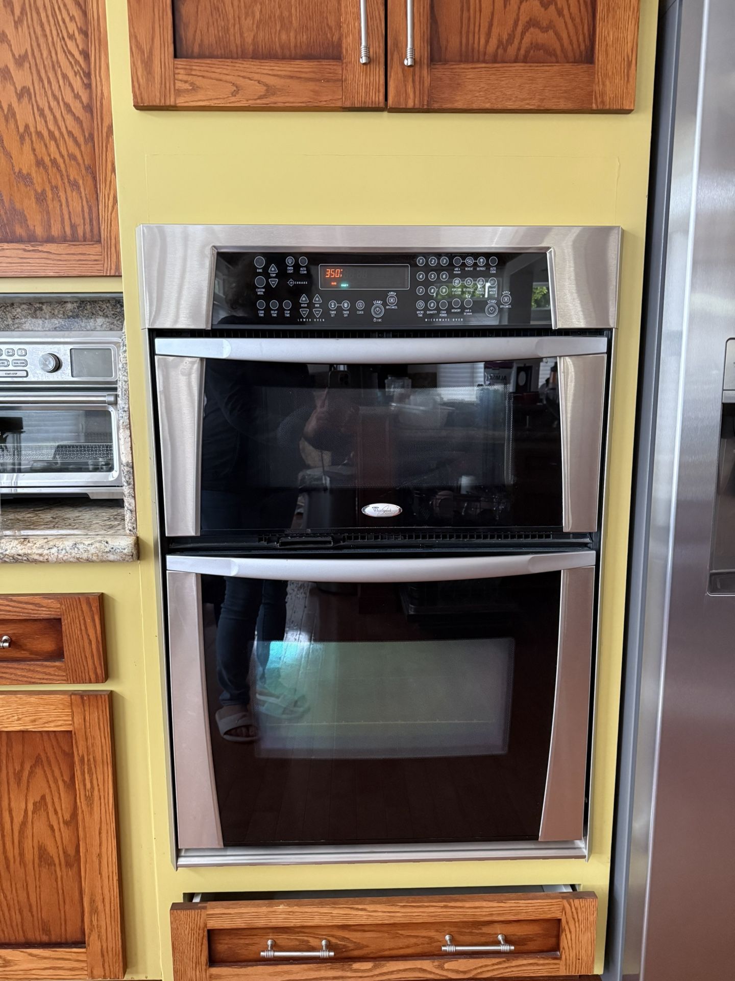 Whirlpool Stainless Steel Wall Oven & Microwave Combo – Good Condition!