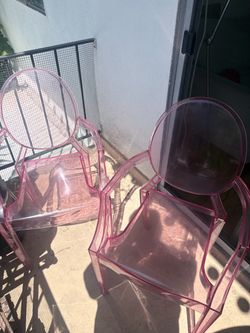 Pink Acrylic Chairs