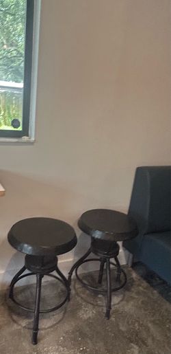 2 Metal Stools