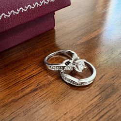 Engagement And Bridal Ring Set Real Diamond Not Lab Grown 