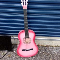 ** USED PINK BC ACOUSTIC GUITAR** $50