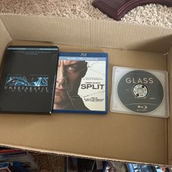 Unbreakable Dvd, Split Blue Ray, Glass Blue Ray
