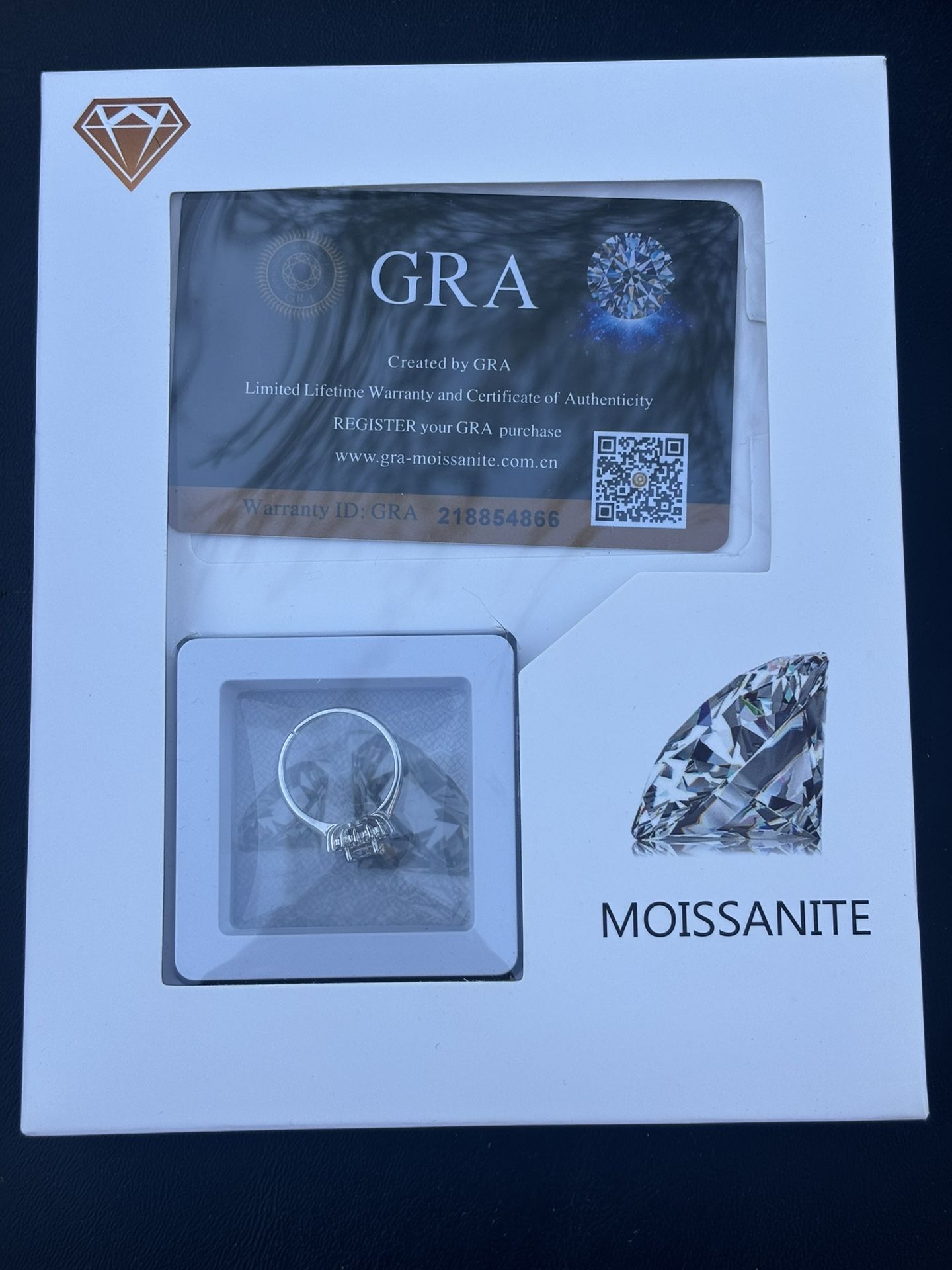 πS925 Silver Moissanite Ring π