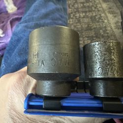 7 MAC Tool Sockets Wrenched Automotive 