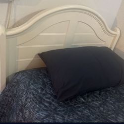 Twin Bed White Headboard 