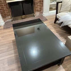 coffee table with glass top