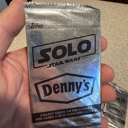 NEW Star Wars Solo Trading Cards Pack Denny's Promo Sealed Collection Disney NOS 32 packs