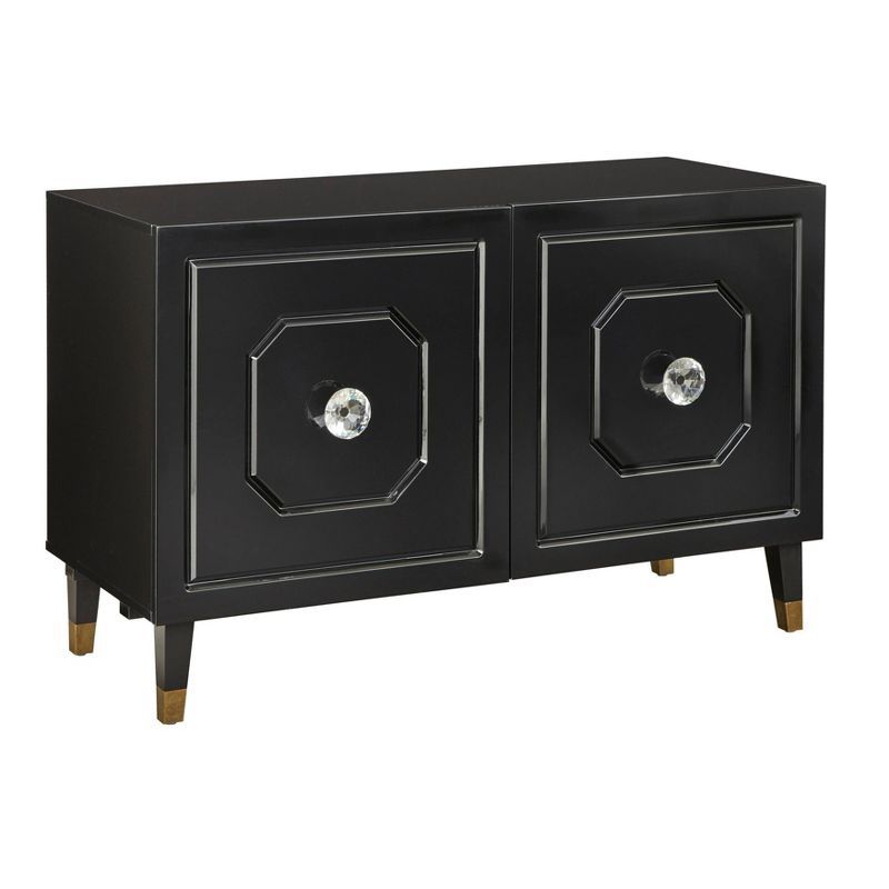 Black Buffet Server Sideboard Media storage Cabinet