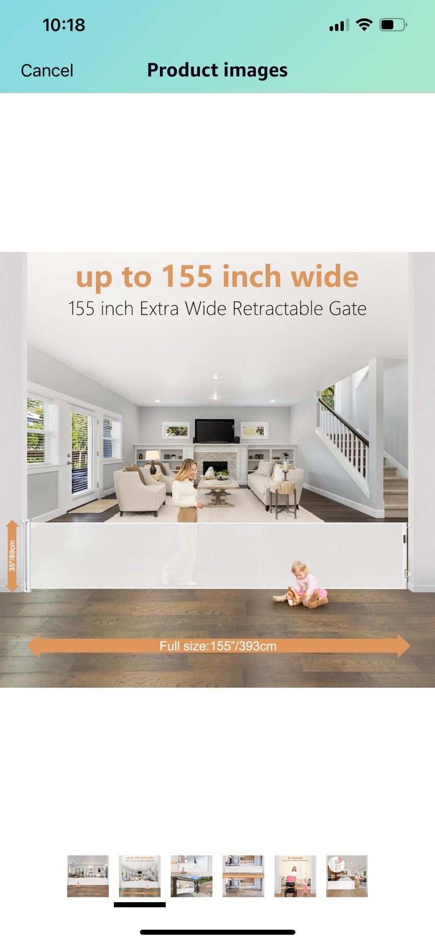 Retractable Baby/Pet Gate