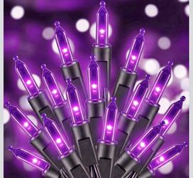Icicle 360 LED Lights- orange/ purple
