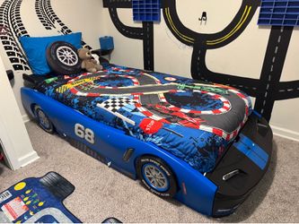 Kids race car bed