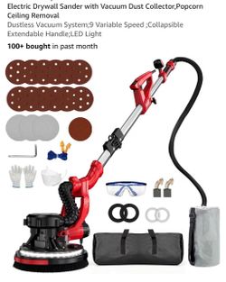 Electric Drywall Sander with Vacuum Dust Collector,Popcorn Ceiling Removal