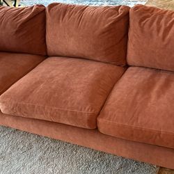 Orange Couch With Ottoman! What A Beauty! 