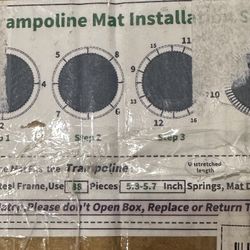 14 Ft Trampoline, 88 Hook, 12.56 Diameter