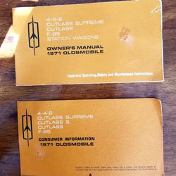 1971 Oldsmobile Factory Issued Glove Box Manuals 