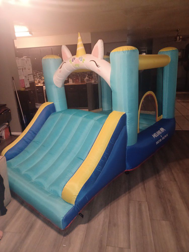 Unicorn Bounce House With Blower And Bag
