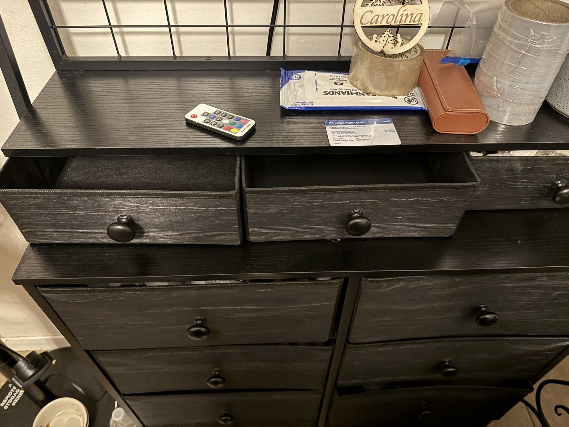 Black Dresser  With LED Lights