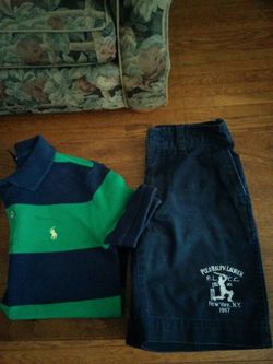 Ralph lauren polo shirt and polo shorts size 5 toddler