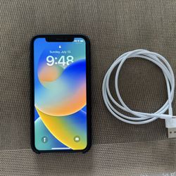 iPhone X 256GB Unlocked, Silicone Case And Cable