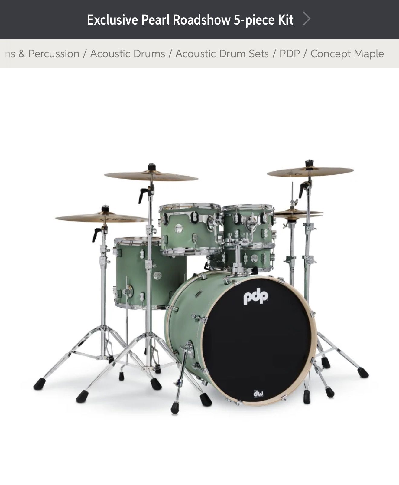 PDP Concept Maple 4 Piece (snare Not Included)