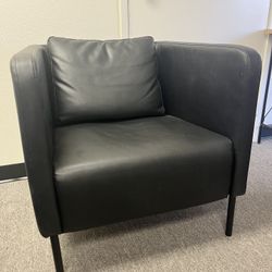 IKEA Black Faux Leather Chair 
