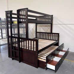 Twin Over Full Bunk Bed With Trundle 