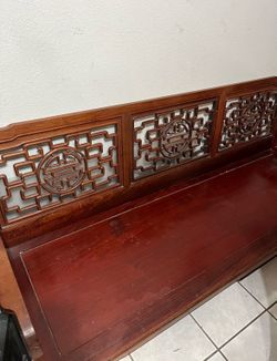 Chinese Ming Style Hand Carved  Bench Sofa