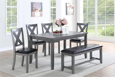6 Piece Dining Set – Gray Color