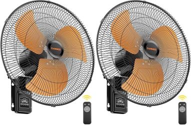C61 $80  20 Inch Wall Mount Fan Oscillating, Wireless Remote & Button Control 32ft Wireless Control, 6.6ft Power Cord, Supports 3-Speed, 8H Timer, Sle