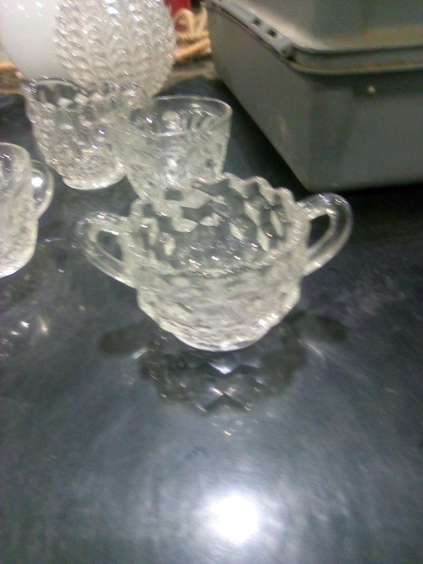 12 Price Real Crystal Cups And Saucers And Bowls