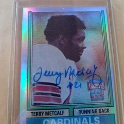 Terry Metcalf Autograph