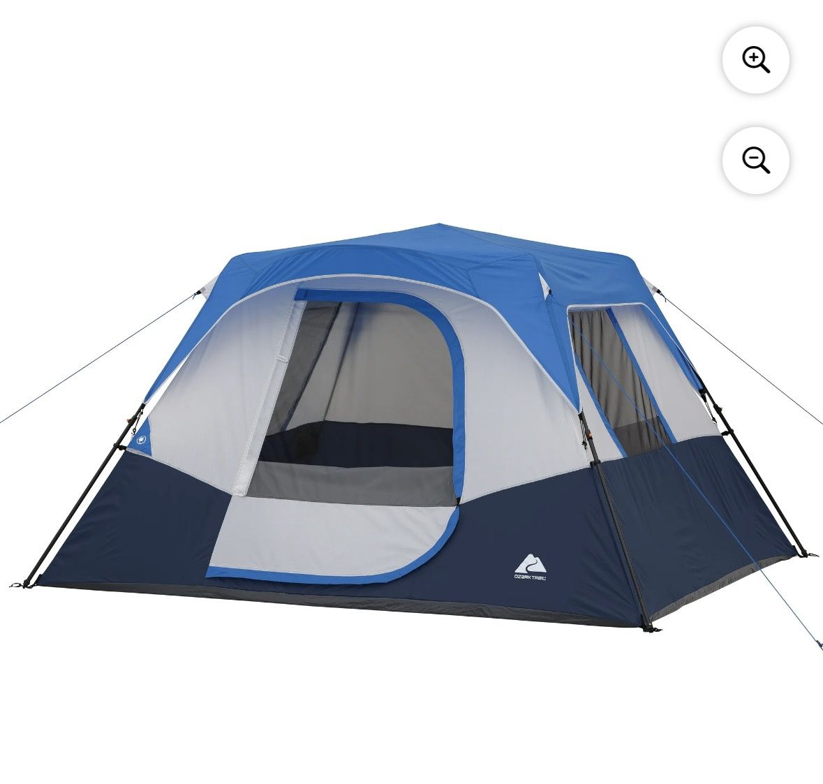 Ozark Trail 10’ x 9' 6-Person Instant Cabin Tent with LED Lighted Hub, 25 lbs