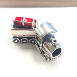 Pandora Christmas Train, Charm Bead #797519EN27 + FREE Pandora Gift Box + Tag