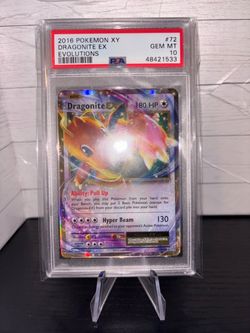Dragonite EX PSA 10 Gem Mint Pokemon XY Evolutions #72