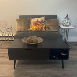 48 Inch Bench Seat Couch & Coffee Table