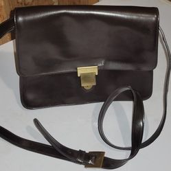Vintage Y2K Guess Brown Metal Buckle Handbag Woman's Cross Body Adjustable 2000's