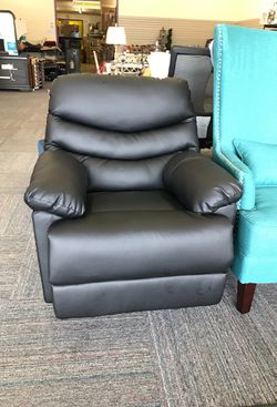 Faux Leather Recliner and Rocker Recliner