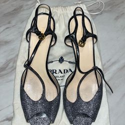 Prada Glitter Heels - Size 38.5