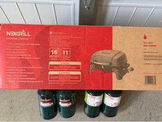 Portable Tabletop Gas Grill w/4 tanks
