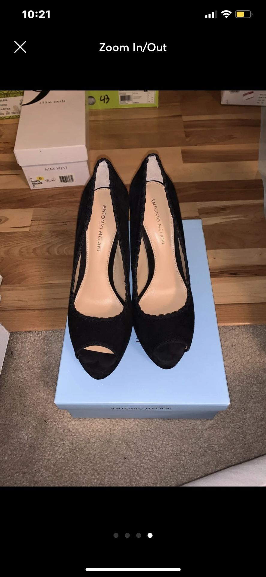 Brand new Antonio Melina Black leather heels 8.5