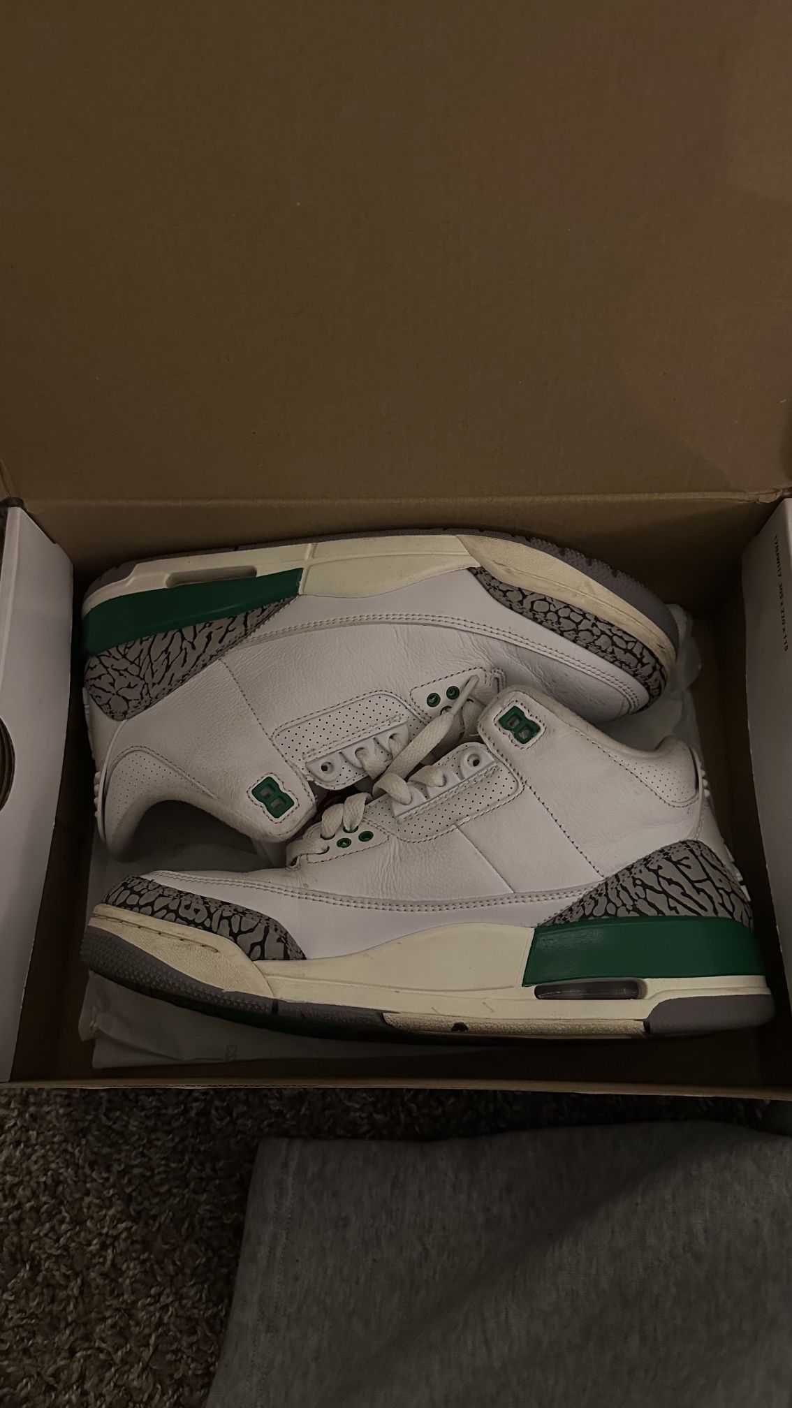 Lucky green Jordan 3s 