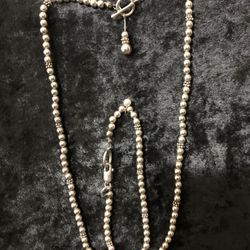 Sterling Silver Necklace & Bracelet Set